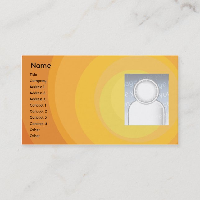 Orange Circle Shades - Business Card (Front)