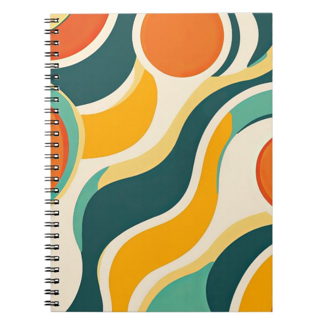 Orange Circles and Colour Streams Notebook (Front)