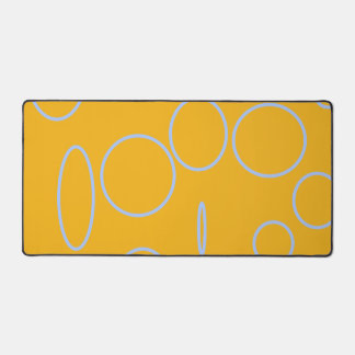 Orange Circles Loops Desk Mat
