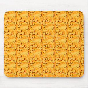Orange Circles Mouse Mat