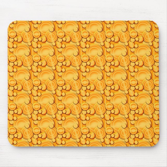 Orange Circles Mouse Mat (Front)