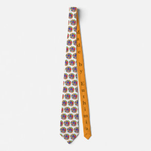 Orange circles tie