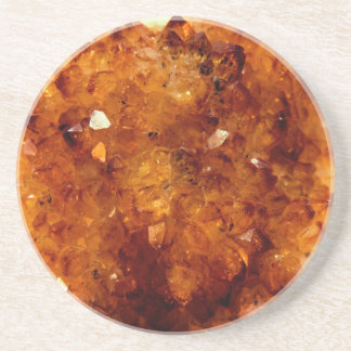 Orange Citrine Crystals Coaster