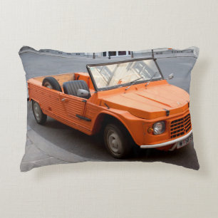 Orange Citroen Mehari Decorative Cushion