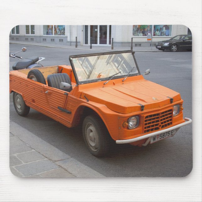 Orange Citroen Mehari Mouse Mat (Front)