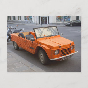Orange Citroen Mehari Postcard