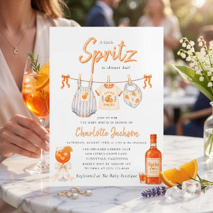 Orange Citrus Baby Spritz Baby Shower Invitation