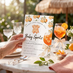 Orange Citrus Baby Spritz Baby Shower Invitation