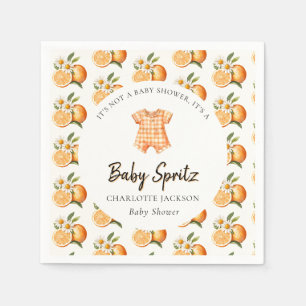 Orange Citrus Baby Spritz Baby Shower Paper Napkin