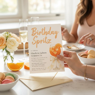 Orange Citrus Birthday Spritz Invitation