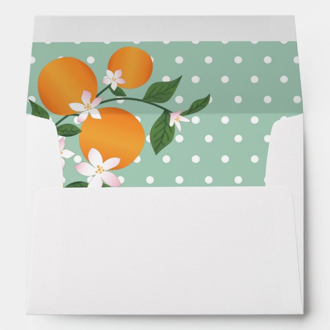 Orange Citrus Blossom Envelope (Back (Bottom))