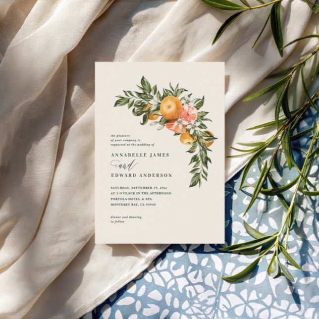 Orange citrus blossom watercolor botanical wedding (Creator Uploaded)