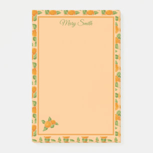 Orange Citrus Border Botanical Design Post-it Notes