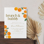 Orange Citrus Fruit Bridal Shower Brunch Bubbly Invitation<br><div class="desc">Watercolor Orange Citrus Fruit Bridal Shower Brunch and Bubbly Invitation</div>