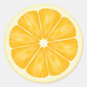 Orange Citrus Fruit Classic Round Sticker