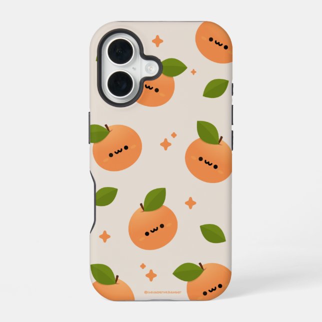 Orange Citrus Fruit iPhone 16 Case (Back)