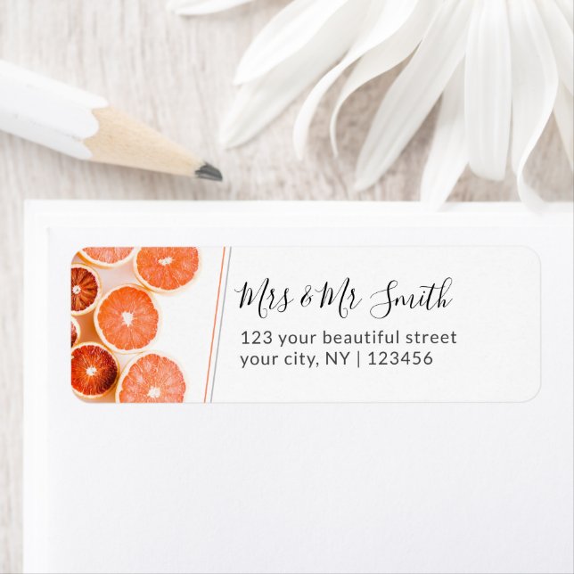 Orange Citrus Fruit Return Address (Insitu)
