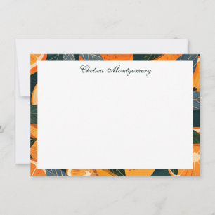 Orange Citrus Illustration Personalised Card