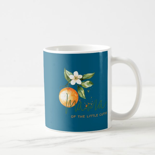Orange Citrus Little Cutie Baby Shower Mama To Be  Coffee Mug (Right)