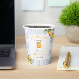Orange Citrus Little Cutie Baby Shower  Paper Cups