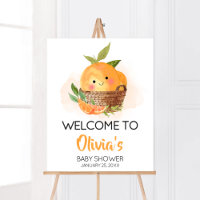 Orange Citrus Little Cutie Baby Shower Welcome