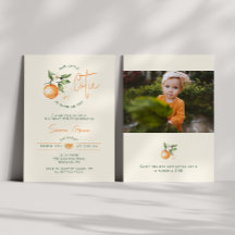 Orange Citrus Little Cutie Birthday Party Photo