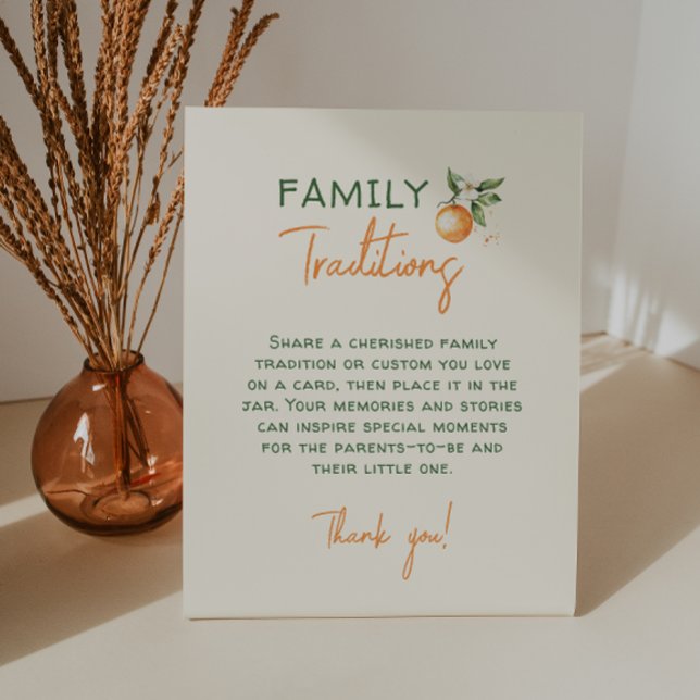 Orange Citrus Little Cutie Family Traditions Pedestal Sign (Creator Uploaded)