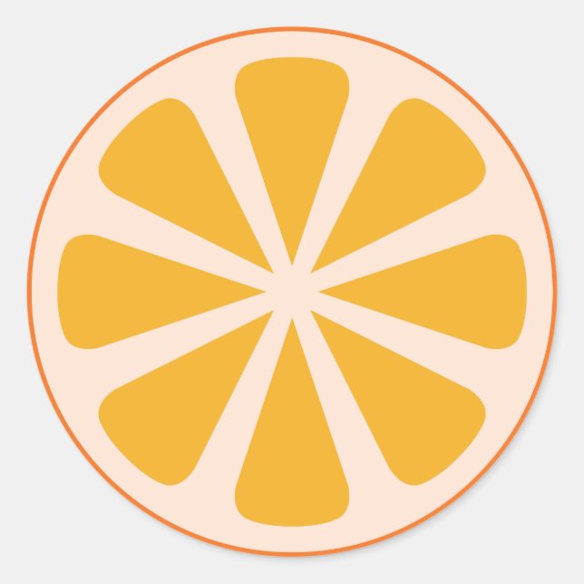 Orange Citrus Slice Fruit 1st Birthday Thank You Classic Round Sticker (Front)