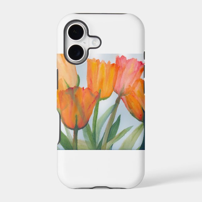 Orange Citrus Tulips Case-Mate iPhone Case (Back)