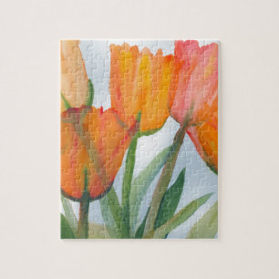 Orange Citrus Tulips Jigsaw Puzzle