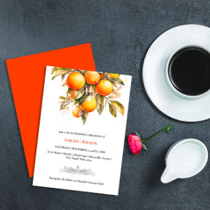 Orange Citrus Wedding Invitations