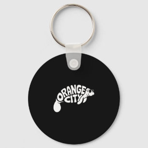 Orange City Manatee Orlando Florida Cute Vacation  Key Ring