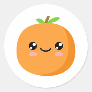 Orange Classic Round Sticker