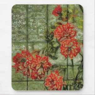 Orange Climbing Roses Mouse Mat