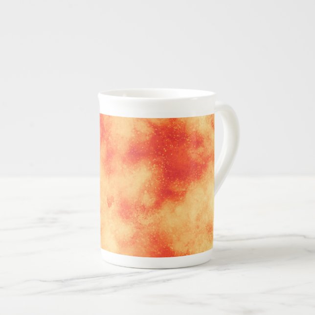 Orange Cloud Effect  Bone China Mug (Front Right)
