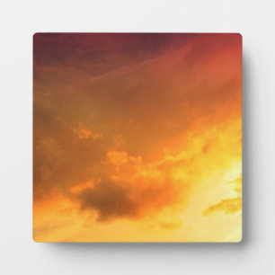 Orange Clouds Plaque
