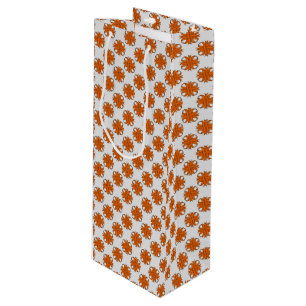 Orange Clover Ribbon by Kenneth Yoncich Wine Gift Bag