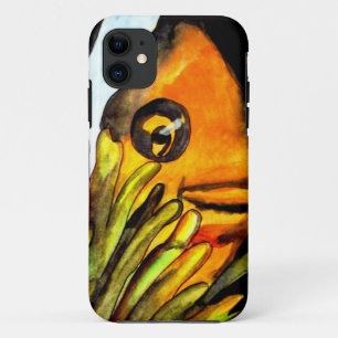 Orange Clown Fish watercolor original art painting iPhone 11 Case