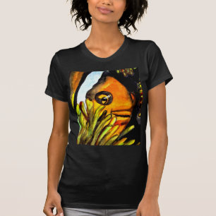 Orange Clown Fish watercolor original art painting T-Shirt