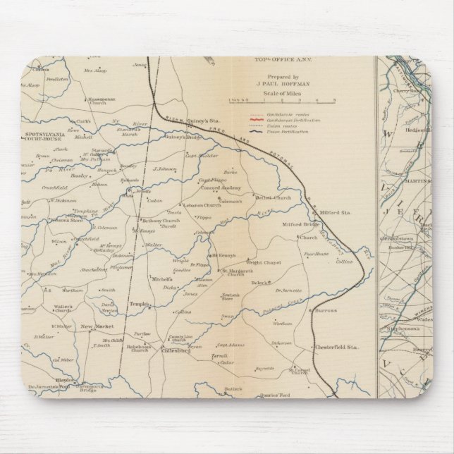 Orange Co, Va, Mine Run, Rapidan River Mouse Mat (Front)