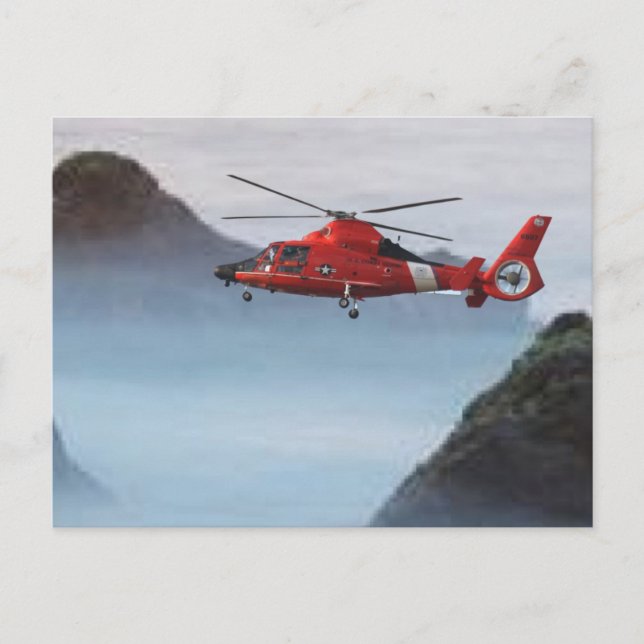 Orange Coast Guard Helicopter Postcard (Front)