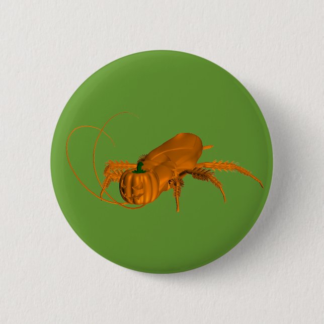 Orange Cockroach 6 Cm Round Badge (Front)