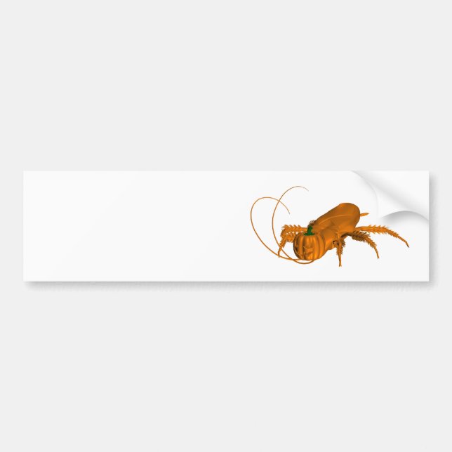 Orange Cockroach Bumper Sticker (Front)