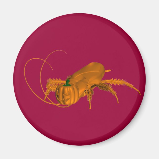 Orange Cockroach Magnet (Front)