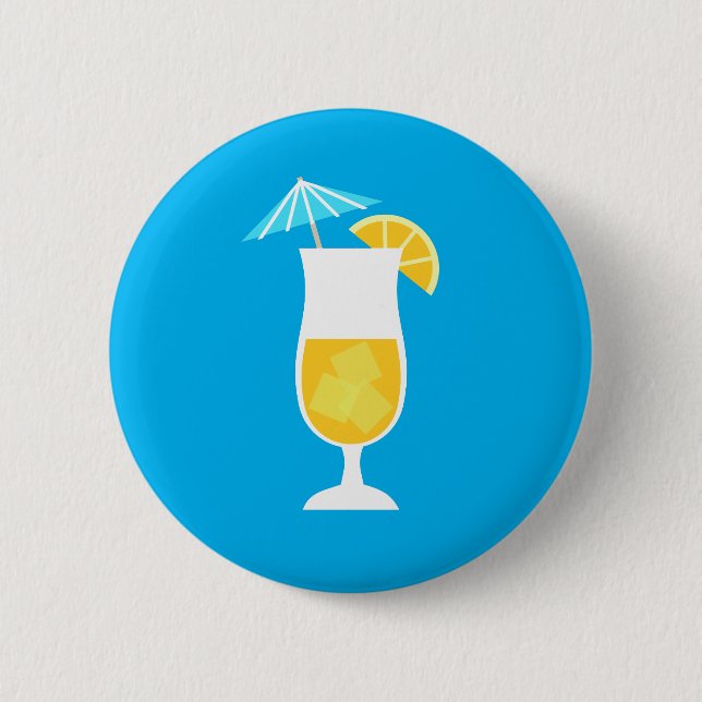 Orange Cocktail 6 Cm Round Badge (Front)