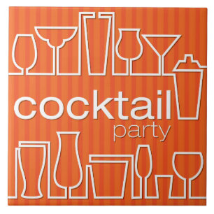Orange cocktail party tile
