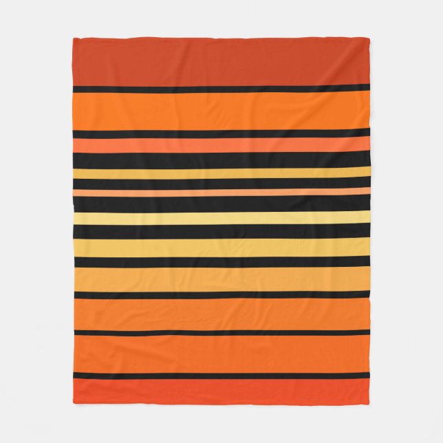 Orange Color Lines Palette  Fleece Blanket (Front)