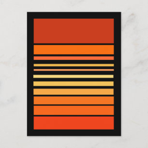 Orange Color Lines Palette Postcard