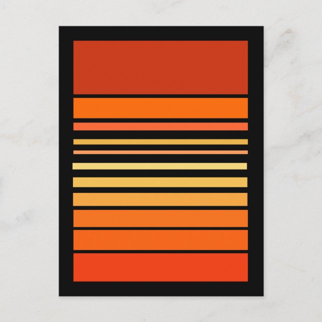 Orange Color Lines Palette  Postcard (Front)