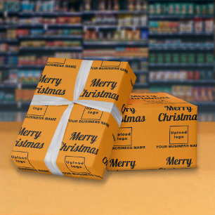 Orange Colour Business Christmas Wrapping Pape Paper
